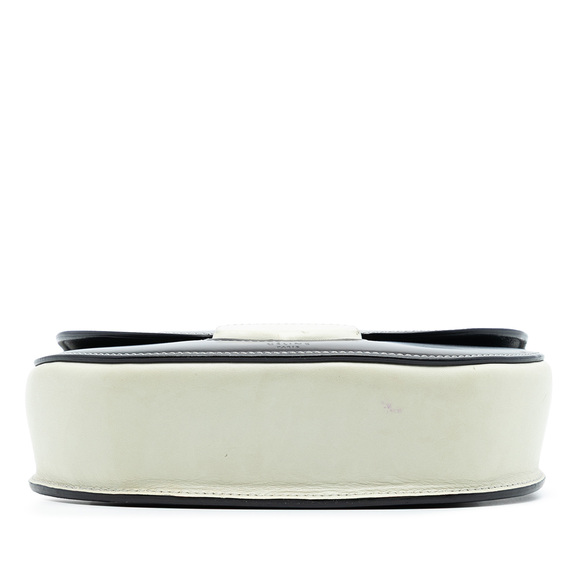 Pre-Loved Celine Small Bicolor Glazed Calfskin Trotteur Crossbody - Picture 3 of 7